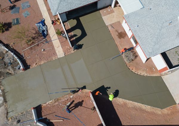 Concrete Driveway Finishing in Lafayette